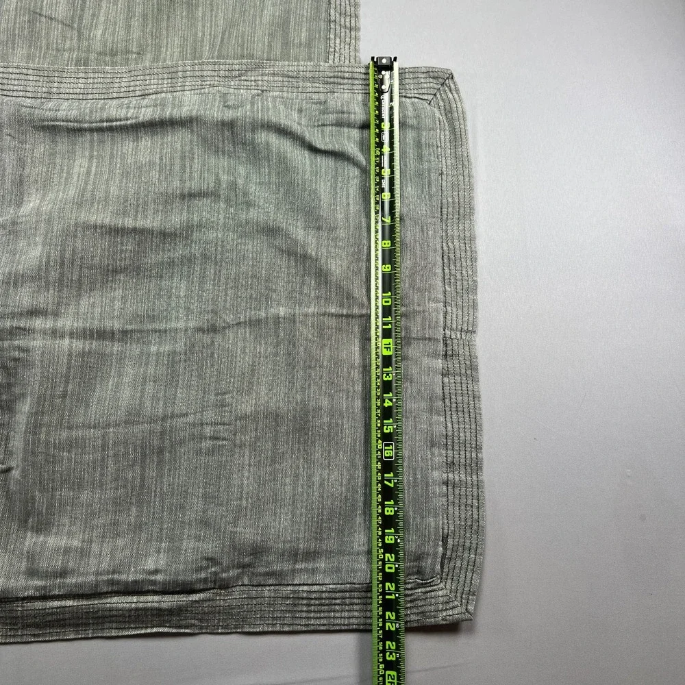 Set Of 2 Threshold King Pillow Shams Gray Cotton Blend Textured Border (21
